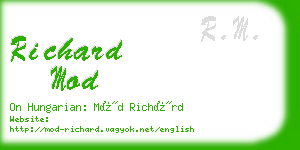 richard mod business card
